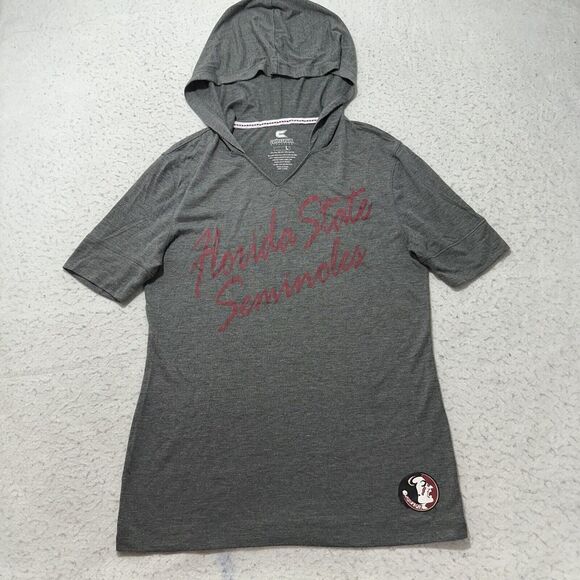 Colosseum FSU Seminoles Women's Large Short Sleeve Hooded Graphic T Shirt Tee - Picture 1 of 12
